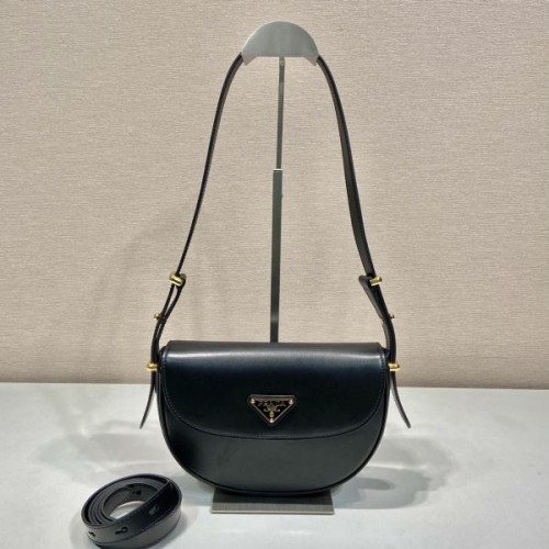 1BD365 삼각 로고 호보백 더블 스트랩