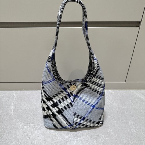 스몰 체크 니트 숄더 백